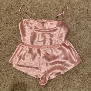 NWT Victoria’s Secret Shimmer Pink PJ/Lingerie Set